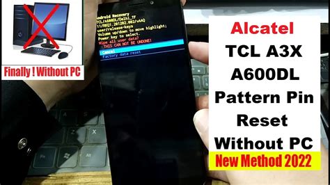 Turn off your smartphone. . Hard reset tcl a600dl